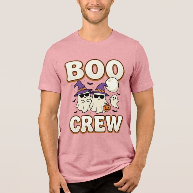 Equipe Boo Fantasma Halloween Design Vetorial Vint (Frente)