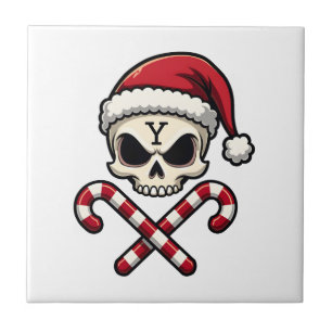 Equipe Candy Cane Caveira Natal 2025 Homens Engraç