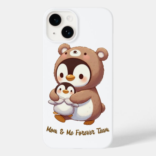 Equipe da Mãe e Eu para sempre - Pinguim e iPhone  (Verso)