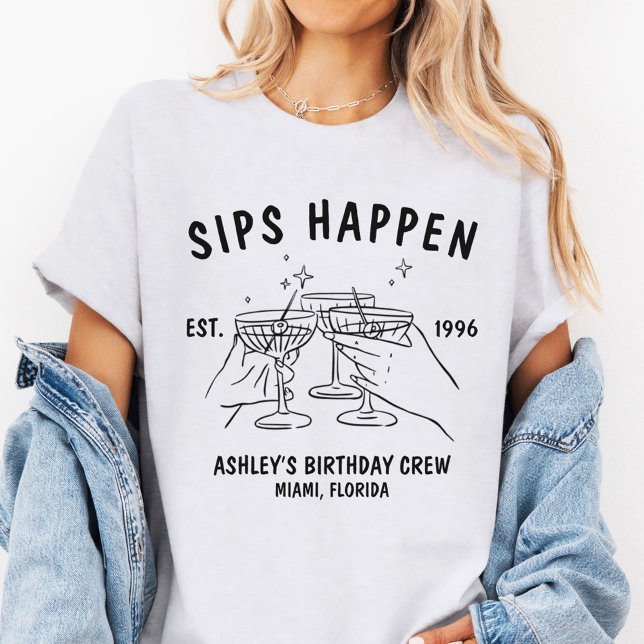 Equipe de Aniversário Personalizada Camisa de Viag (https://www.zazzle.com/custom_birthday_crew_birthday_trip_group_matching_t_shirt-256630153477512265)