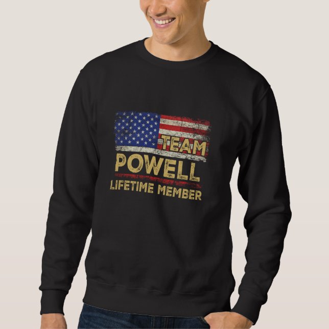 Equipe de Camisa do Sobrenome Powell Membro do Tem (Frente)