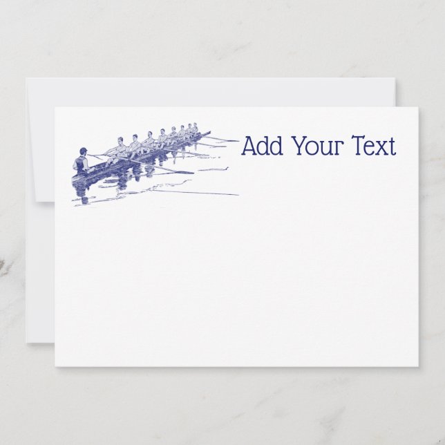 Equipe de Tripulação Azul Removendo Esportes de Ág (Frente)