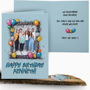Equipe do Grupo de Cartão de Aniversário Personali