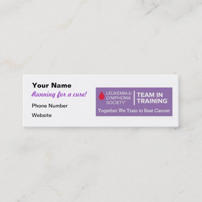 Equipe em cartões Fundraising do treinamento (Frente)