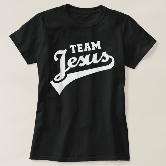 Equipe Jesus Membro da vida camiseta engraçada Chr (Frente do Design)