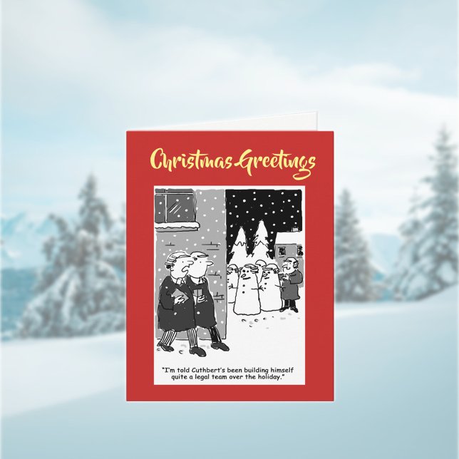 Equipe Legal de Advogados de Neve Cartão de Natal (Criador carregado)
