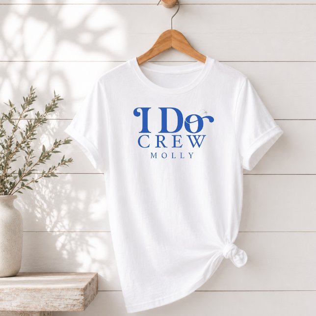 Equipe Moderna Eu Caso Azul Cobalto Damas de Honra (Modern I Do Crew Cobalt Blue Bridesmaid Tri-Blend Shirt
)