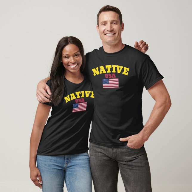 Equipe Nativa EUA Sinalizador Camisetas Clássicas  (Unissex)
