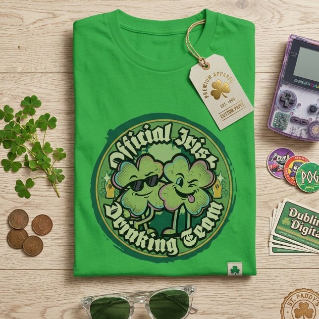 Equipe Oficial de Bebedores Irlandeses Camisa Dive (Criador carregado)