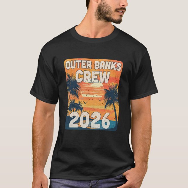 Equipe Outer Banks Crew 2026 Férias Camisas Combin (Frente)