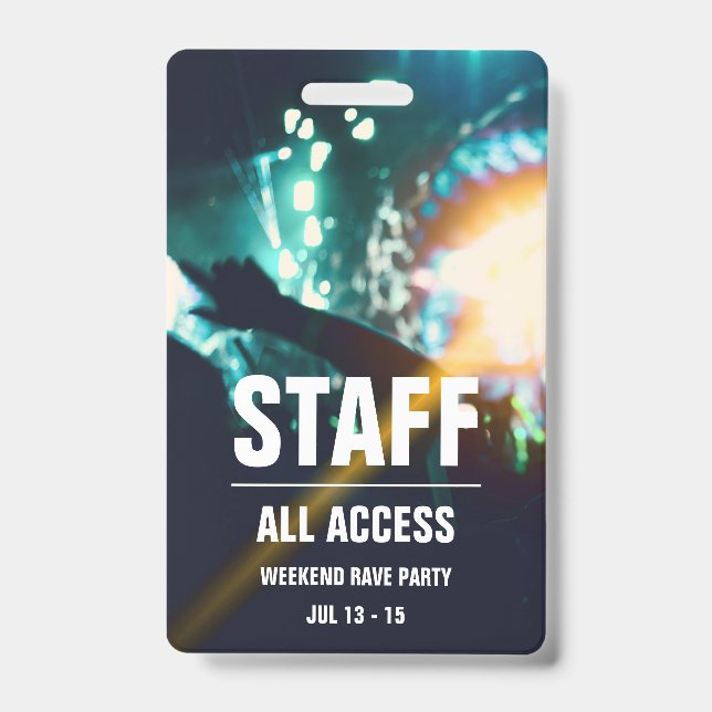 Equipe Personalizada | Crachá de Ingresso de Todos (Frente)