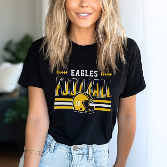 Equipe personalizada de futebol amarelo e negro (Criador carregado)