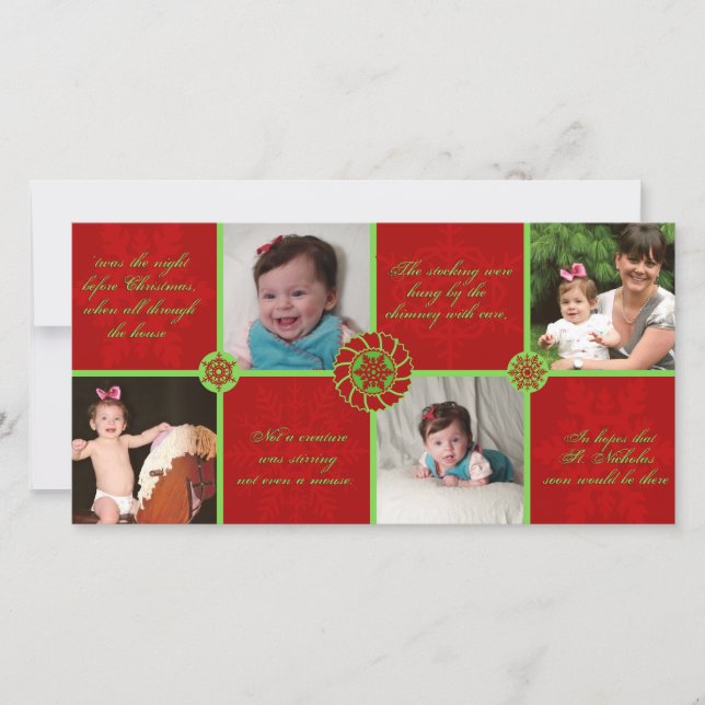 Era a noite antes do Cartão com fotos de Natal (Frente)