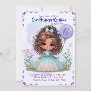Era uma vez o convite à Princesa Aniversário