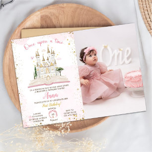 Era Uma Vez Princesa 1º Festa Foto Convite