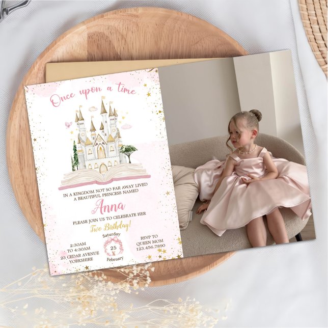 Era Uma Vez Princesa 2º Festa Convite Foto (Criador carregado)