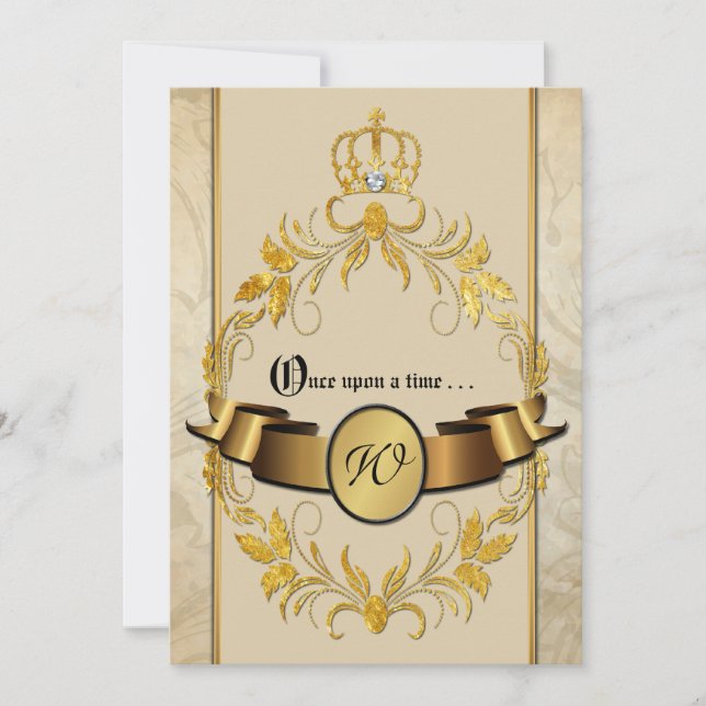 Era Uma Vez Um Convite de casamento De Fantasia De (Frente)