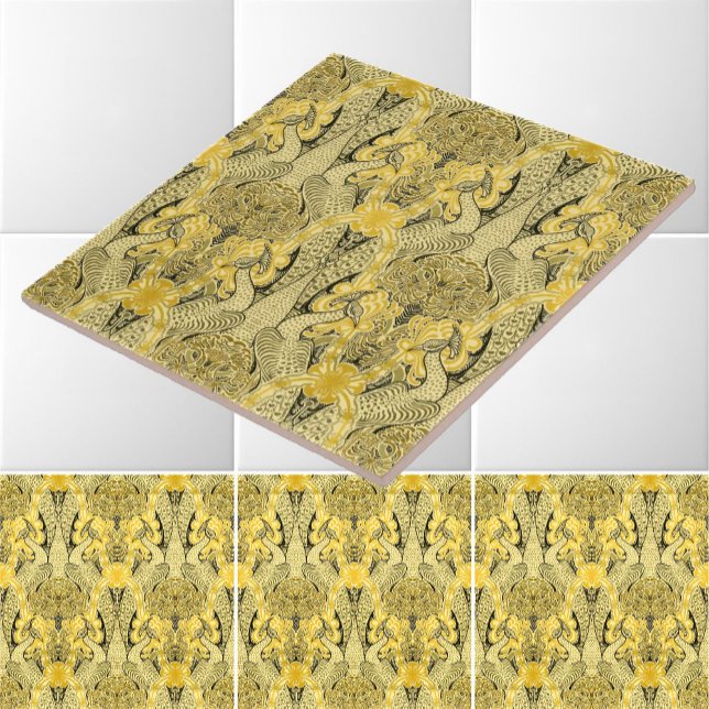 Era vitoriana Art Nouveau Peacocks & Honeysuckle (Criador carregado)