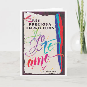 "Eres Preciosa", Cartão de Saudação Dobrado 5x7