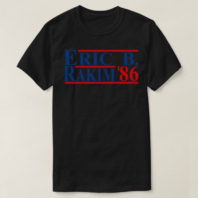 Eric B Rakim Para 86 Camisa Baseball (Frente do Design)