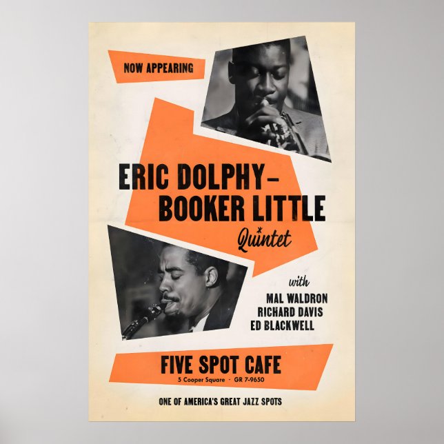 Eric Dolphy - Booker Little pôster de jazz - Five (Frente)
