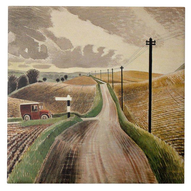 Eric Ravilious art, Wiltshire Landscape, (Frente)