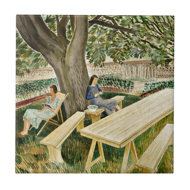 Eric Ravilious, Duas Mulheres no Jardim, (Frente)