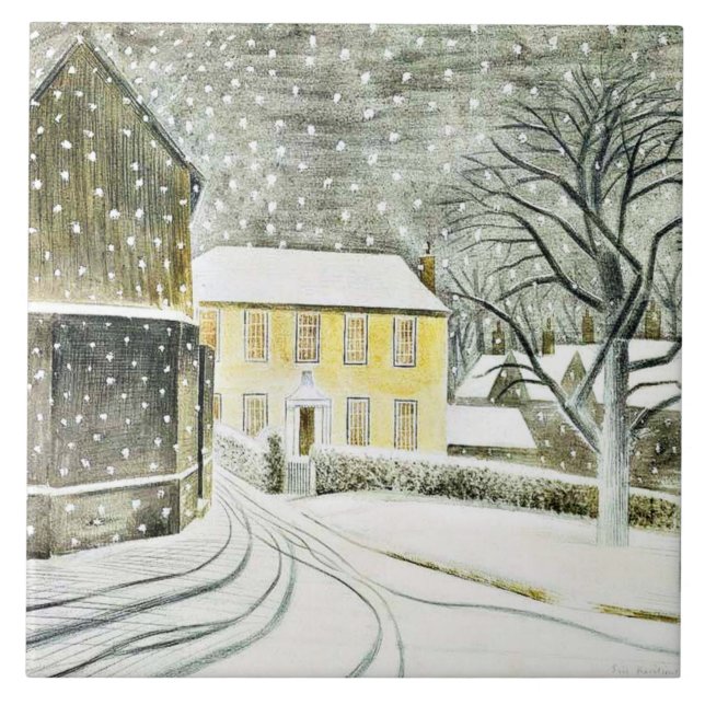 Eric Ravilious - Hallstead Road em Snow, (Frente)