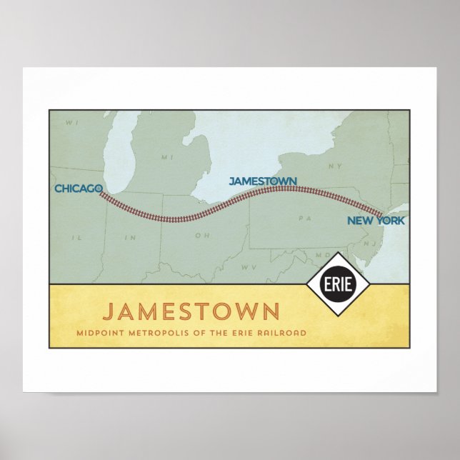 Erie Railroad Poster (11 x 14) (Frente)