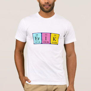 Erik, camisa de nome de mesa periódica