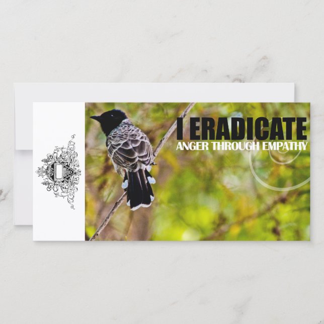 Erradicar Cartão com fotos Personalizado Anger (Frente)