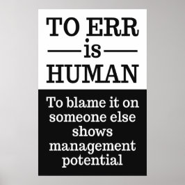 "Errar é humano" poster 2