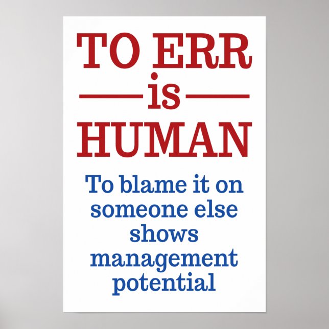 "Errar é humano" poster 5 (Frente)