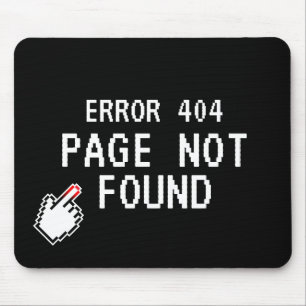 Erro 404 Página não encontrada no mouse pad para