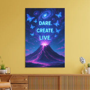 Erupção dos sonhos Arte de Muro de Canvas de Vulcã