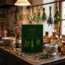 Erva Botânica de Cozinha Verde Vintage e Farmácia