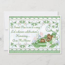 Ervilha doce do convite feito sob encomenda em um