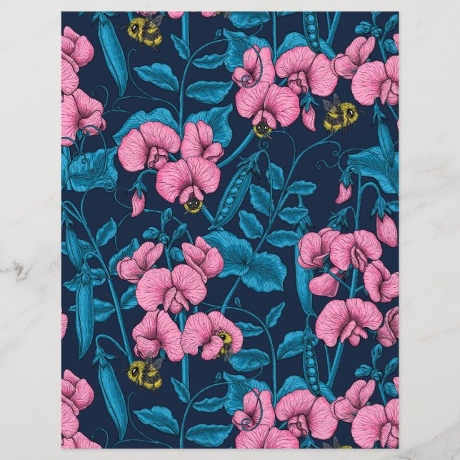 Ervilhas doces e espécimes do gênero Bombus spp.,  (Frente)