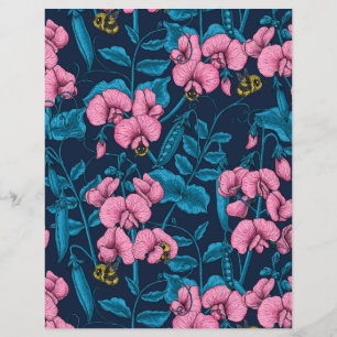 Ervilhas doces e espécimes do gênero Bombus spp.,