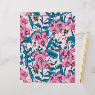 Ervilhas doces e espécimes do gênero Bombus spp.,