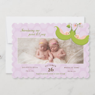 Ervilhas em Pod Twin Girls 1 Anúncio de Nasciment