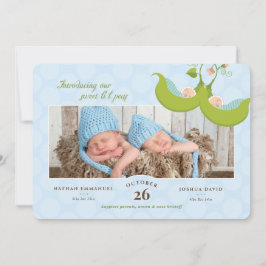 Ervilhas em um Pod Twin Boys 1 Anúncio de Nascimen