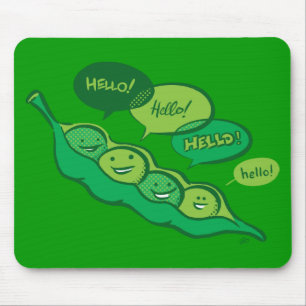 Ervilhas em um vagem (olá!) Mousepad