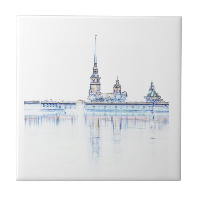 Esboço da Cidade de São Petersburgo Rússia Arquite (Frente)