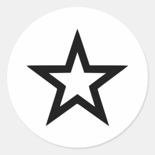 Esboço da estrela adesivo Zazzle Aparador Zirconia Rommanel ~ Esboço da estrela adesivo Zazzle