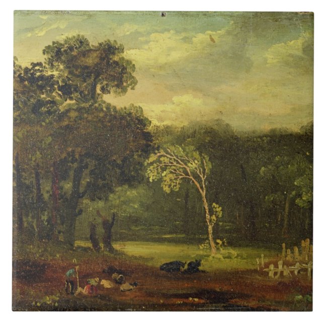 Esboço da natureza no parque de Sion, 1819 (óleo (Frente)