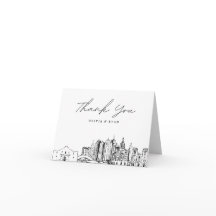 Esboço da Silhueta de San Antonio Cartão de Agrade