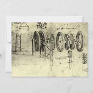 Esboço de Engenharia de Leonardo da Vinci de uma r