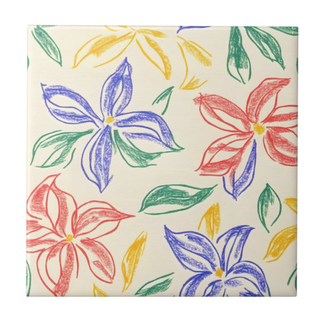 Esboço de Flor Silvestre Vintage (8) (Frente)