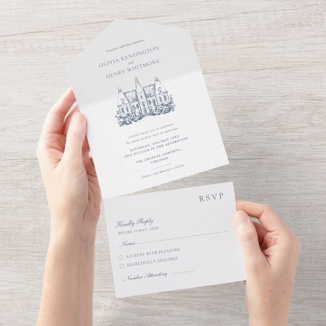 Esboço de Local de Chateau Minimalista Casamento (Criador carregado)